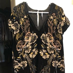 Free People Actin Single Velvet Mini Dress.